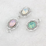 20PCS Ellipse Alloy Charms For Bracelet Necklace Pendant