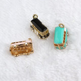 10PCS Bus Charm Pendant With Rhinestone for Jewelry Making