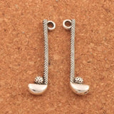 35pcs Tibetan Silver Golf Rod and Ball Charm Beads Pendants