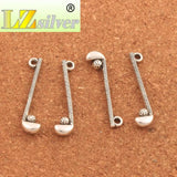 35pcs Tibetan Silver Golf Rod and Ball Charm Beads Pendants