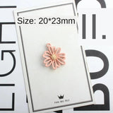 Rubber Paint Five Daisy Flowers Alloy Charm Bracelet Pendant