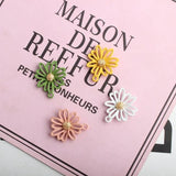 Rubber Paint Five Daisy Flowers Alloy Charm Bracelet Pendant