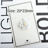 Rubber Paint Five Daisy Flowers Alloy Charm Bracelet Pendant
