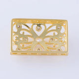 5pcs Zircon Flower Charms Bracelet Necklace DIY Vintage Accessories