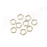 20pcs Brass Pentagon Frame Charms for DIY Earrings Making