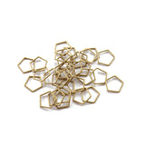 20pcs Brass Pentagon Frame Charms for DIY Earrings Making