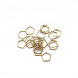 20pcs Brass Pentagon Frame Charms for DIY Earrings Making