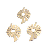 12pcs Raw Brass Sun Flower Charm Pendant DIY Jewelry Making