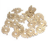12pcs Raw Brass Sun Flower Charm Pendant DIY Jewelry Making