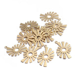 12pcs Raw Brass Sun Flower Charm Pendant DIY Jewelry Making