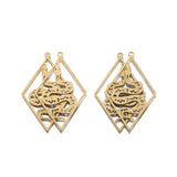5pcs Brass Snake Charms Moon Phases Pendant Diy Jewelry
