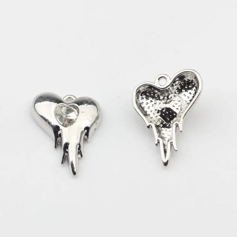 10pcs Heart Pendant Charms For DIY Jewelry Making