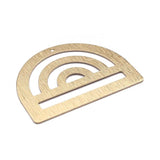 10pcs Brass Semicircle Charms Geometric Hollow Half Round Pendant