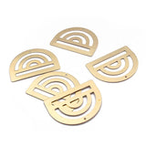 10pcs Brass Semicircle Charms Geometric Hollow Half Round Pendant