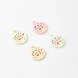 Zinc Alloy Spray Paint Flower Charms 6pcs DIY Jewelry Making