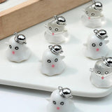 5pcs Funny Hat Ghost Charms Pendant for DIY Jewelry Making