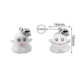 5pcs Funny Hat Ghost Charms Pendant for DIY Jewelry Making