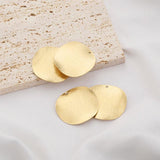 10Pcs Brass Textured Curved Round Disc Pendant Charms for Jewelry Making