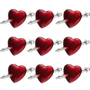 10pcs Red Heart Charms Eye Rose Pendant DIY Necklace Earrings