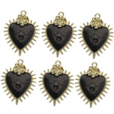 10pcs Red Heart Charms Eye Rose Pendant DIY Necklace Earrings