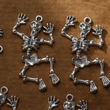 10pcs Skeleton Body Skull Charms DIY Necklace Keychain 50*27MM
