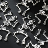 10pcs Skeleton Body Skull Charms DIY Necklace Keychain 50*27MM