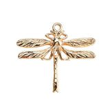 6Pcs 18K Plated Brass Dragonfly Charms for Jewelry Making DIY