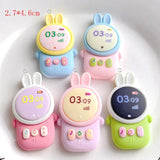 10pcs Cartoon Rabbit Walkie Talkie Resin Charms for DIY Crafts