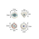10pcs Mixed Eye Charms Crystal Pendant DIY Necklace Bracelet Jewelry Accessories