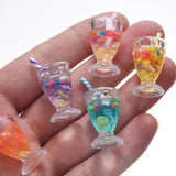 15pcs Conch Shell Bottle Charms Goblet Pendants DIY Keychain