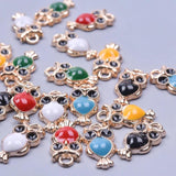 50Pcs Mini Enamel Owl Charms for DIY Earrings Bracelets Keychains
