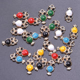 50Pcs Mini Enamel Owl Charms for DIY Earrings Bracelets Keychains