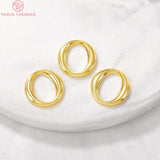 6PCS 14x14MM Brass Round Charm Pendants for DIY Jewelry Making