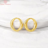 6PCS 14x14MM Brass Round Charm Pendants for DIY Jewelry Making