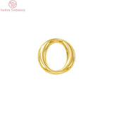 6PCS 14x14MM Brass Round Charm Pendants for DIY Jewelry Making