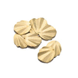 10Pcs Raw Brass Folding Leaf Charms 25x29.5mm