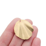 10Pcs Raw Brass Folding Leaf Charms 25x29.5mm
