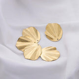 10Pcs Raw Brass Folding Leaf Charms 25x29.5mm