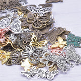 Vintage Alloy Butterfly Pendant Charms Random Mix for Jewelry DIY