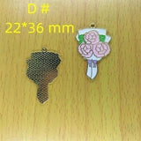 10pcs Metal Flower Enamel Charms Cartoon Floral Charm Pendant DIY