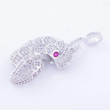 Zircon Bird Charms for Jewelry Making, Big Copper Micro Pave Animal Charms Penda