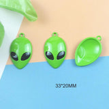 10pcs Alien Metal Enamel Charms for DIY Jewelry Making Earrings