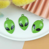 10pcs Alien Metal Enamel Charms for DIY Jewelry Making Earrings