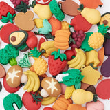 80Pcs Resin Vegetable Fruit Cabochons for DIY Jewelry Making Charms Decor