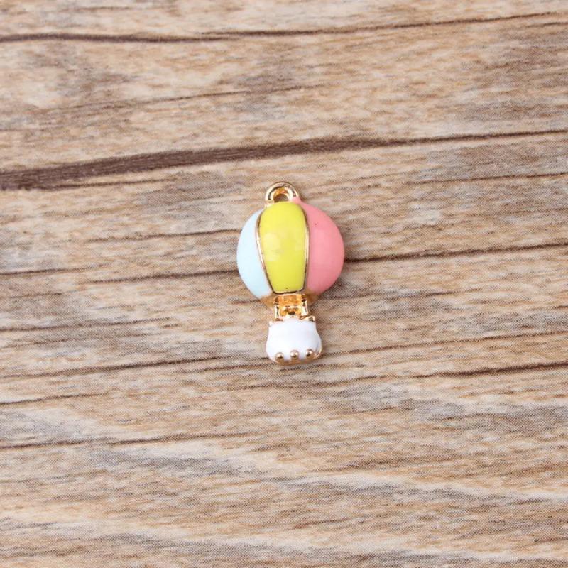10pcs 10*18MM Hot Air Balloon Enamel Charms for Jewelry Making