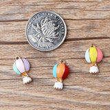 10pcs 10*18MM Hot Air Balloon Enamel Charms for Jewelry Making