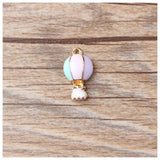 10pcs 10*18MM Hot Air Balloon Enamel Charms for Jewelry Making
