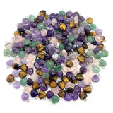 Amethyst Pink Crystal Stone Necklace Pendant Heart Tiger's Eye Charm DIY Jewelry