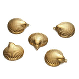 5Pcs/lot Stainless Steel Shell Pendant for DIY Necklace Making