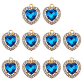 20Pcs/Set Colorful Heart Charms for Earrings DIY Jewelry Making Supplies